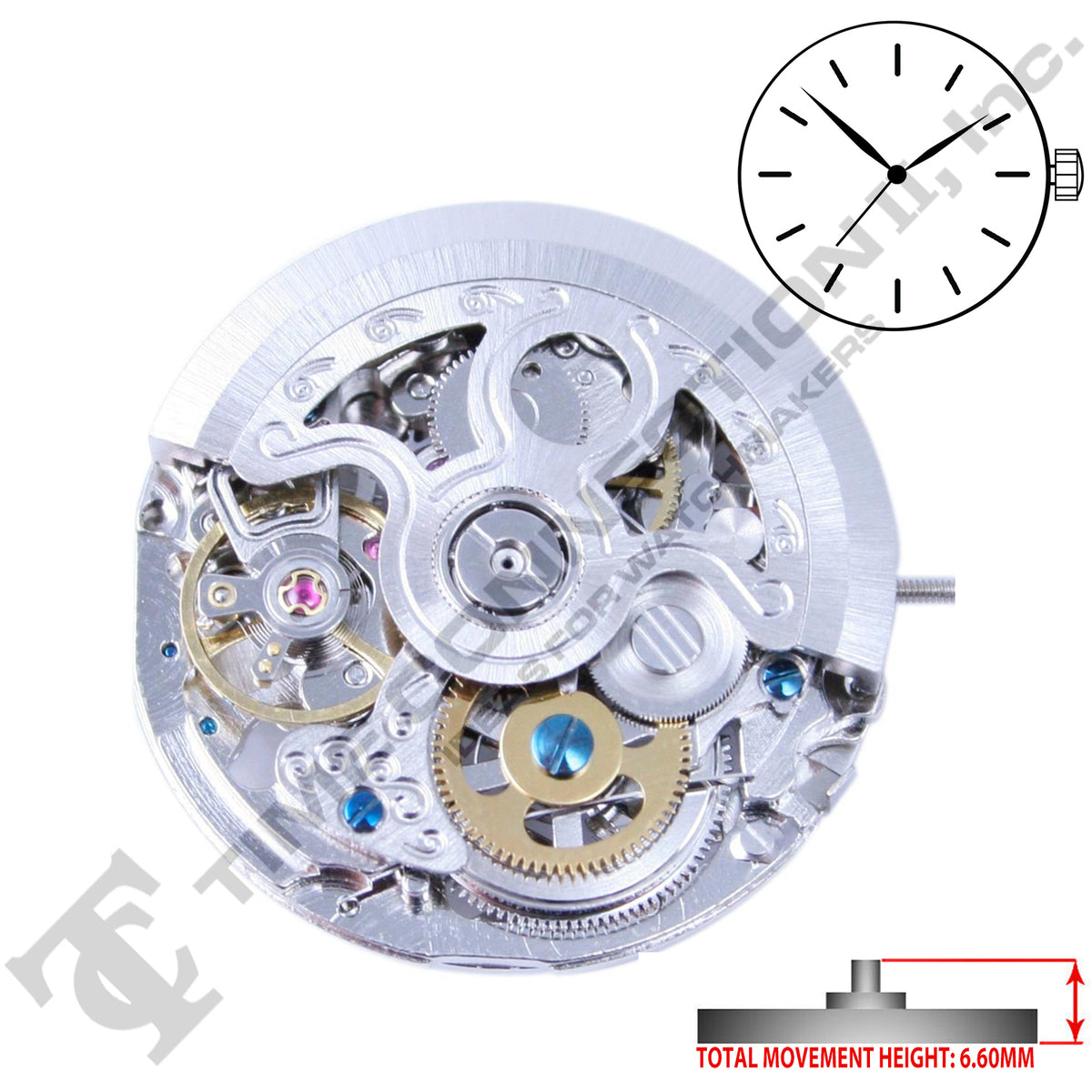 Chinese 2189-S Automatic Movement Ht. 6.60MM – Time Connection II, Inc