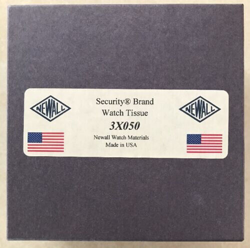 USA Made Newall Security Brand Lintless Watch Tissue 3X050 (Box 4x4 Sheets)