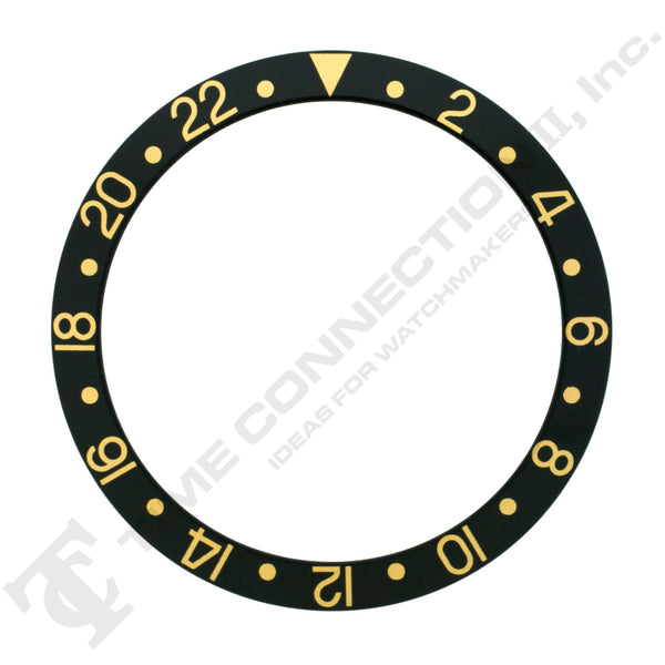 315-16758-1 Bezel Insert (Black/Gold) to Fit Rolex GMT Sapphire model