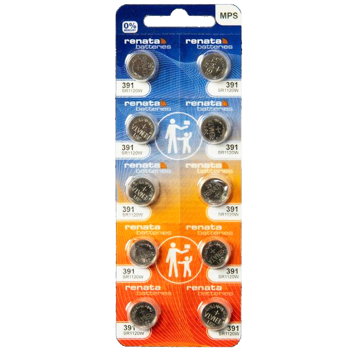 RENATA Knopfzelle 391 / SR1120W – 3er Pack, 1,55 V, 50 MAh, Quecksilberfrei, Für Uhren & Kleingeräte