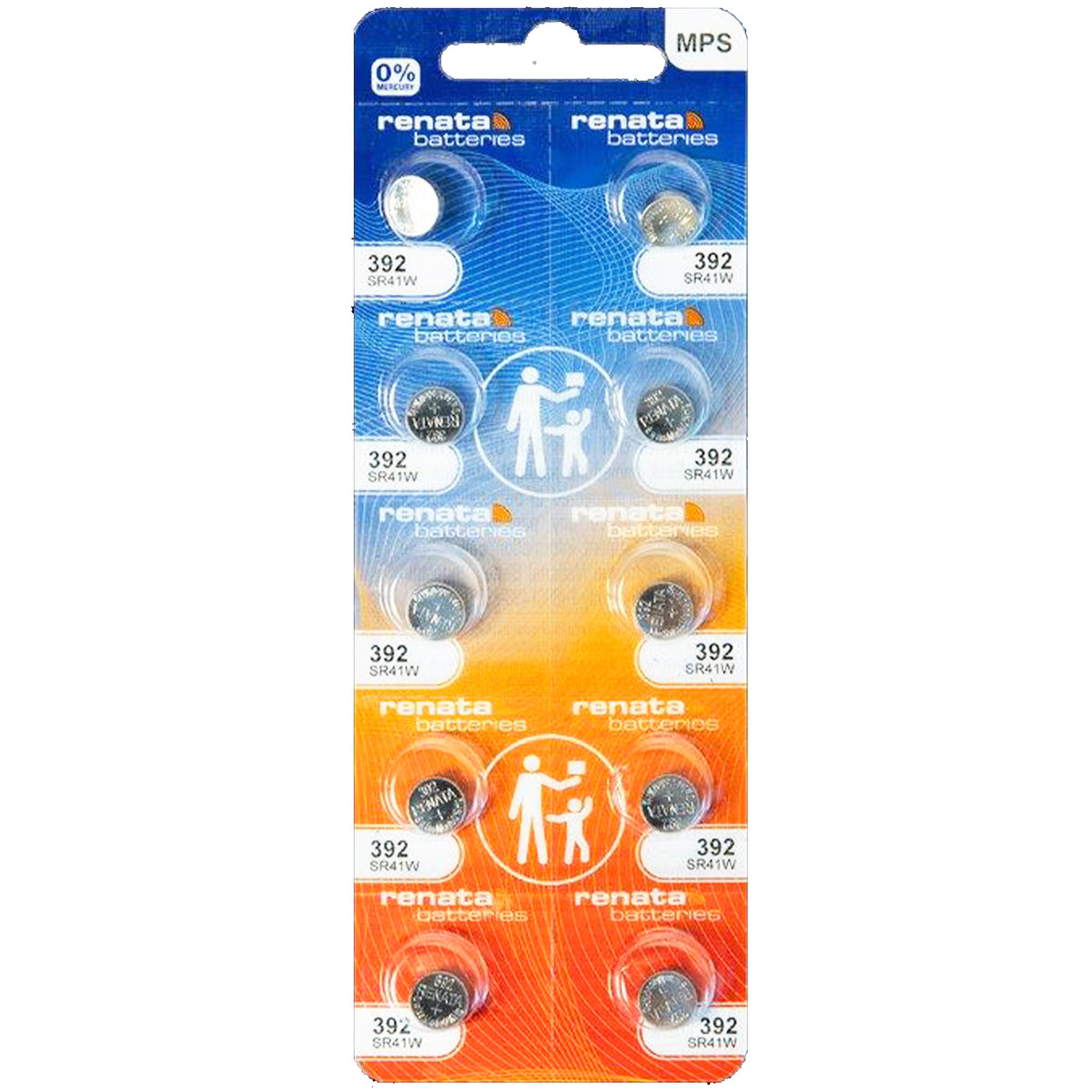 RENATA 392 Batteria Ossido D'Argento 1.55V SR41W,V392,D392,384 - 6