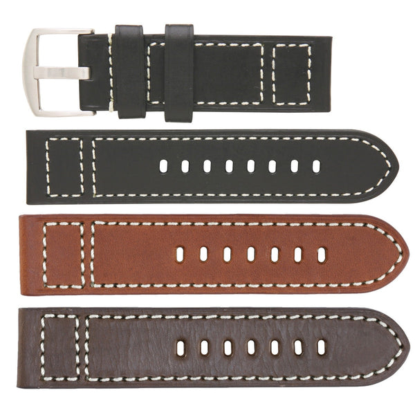 Banda No. 319 Cowboy Stripe Fine Leather Straps (18mm~24mm)