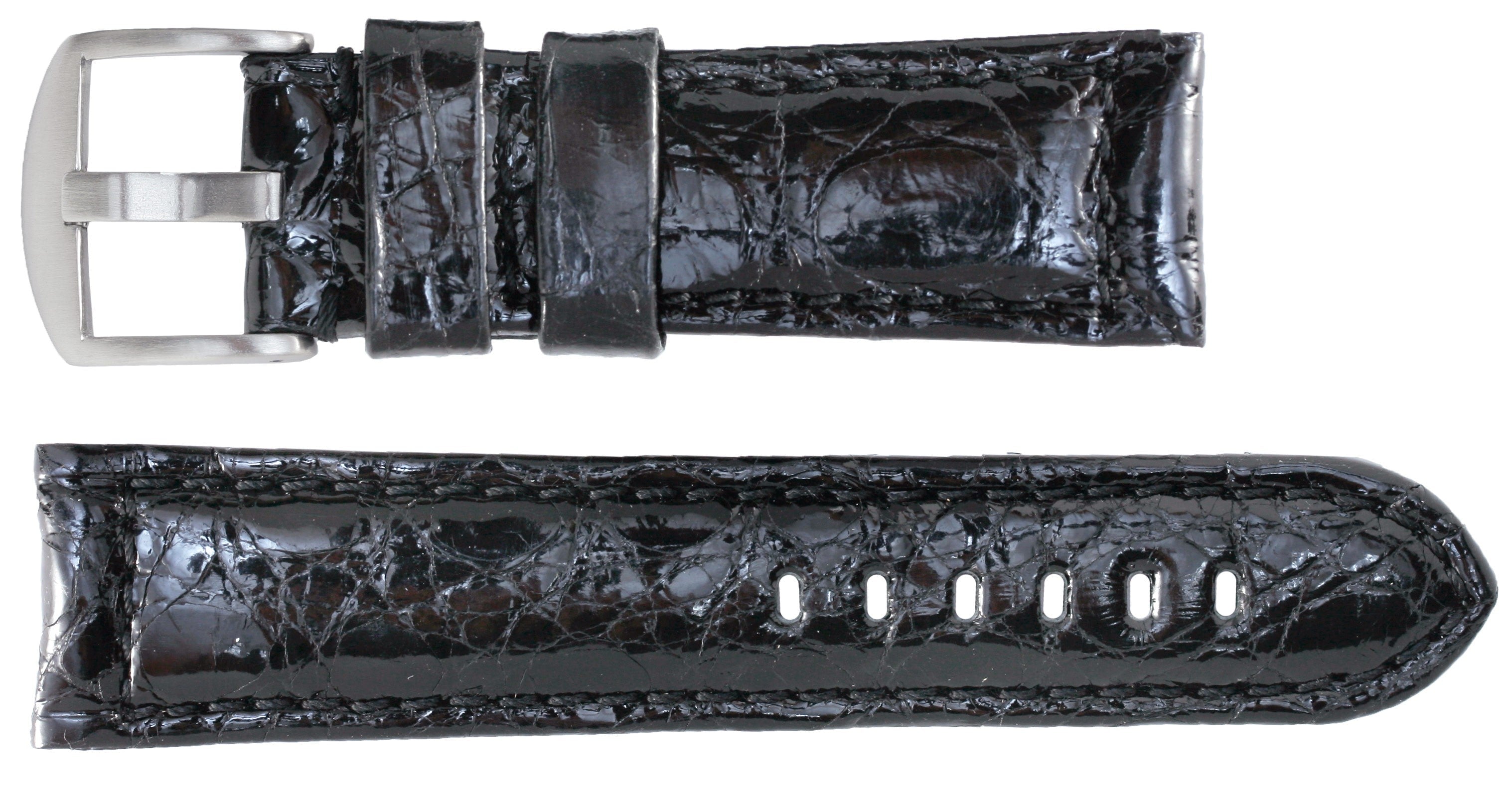 Banda No. 608 Extra Long Genuine Crocodile Fine Leather Straps (18mm~24mm)