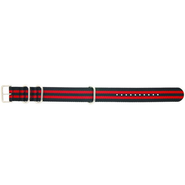 Banda No. 776 Black with Red Stripe Nato Straps (18mm~22mm)