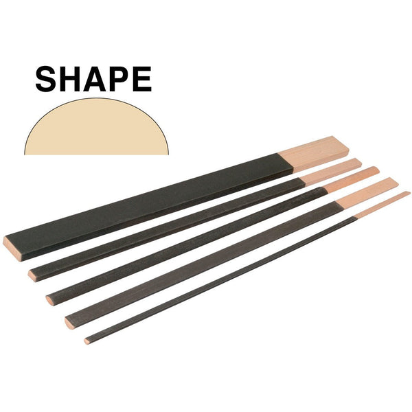 Emery Buff Sticks, Half Round (290 x 10 x 5mm)