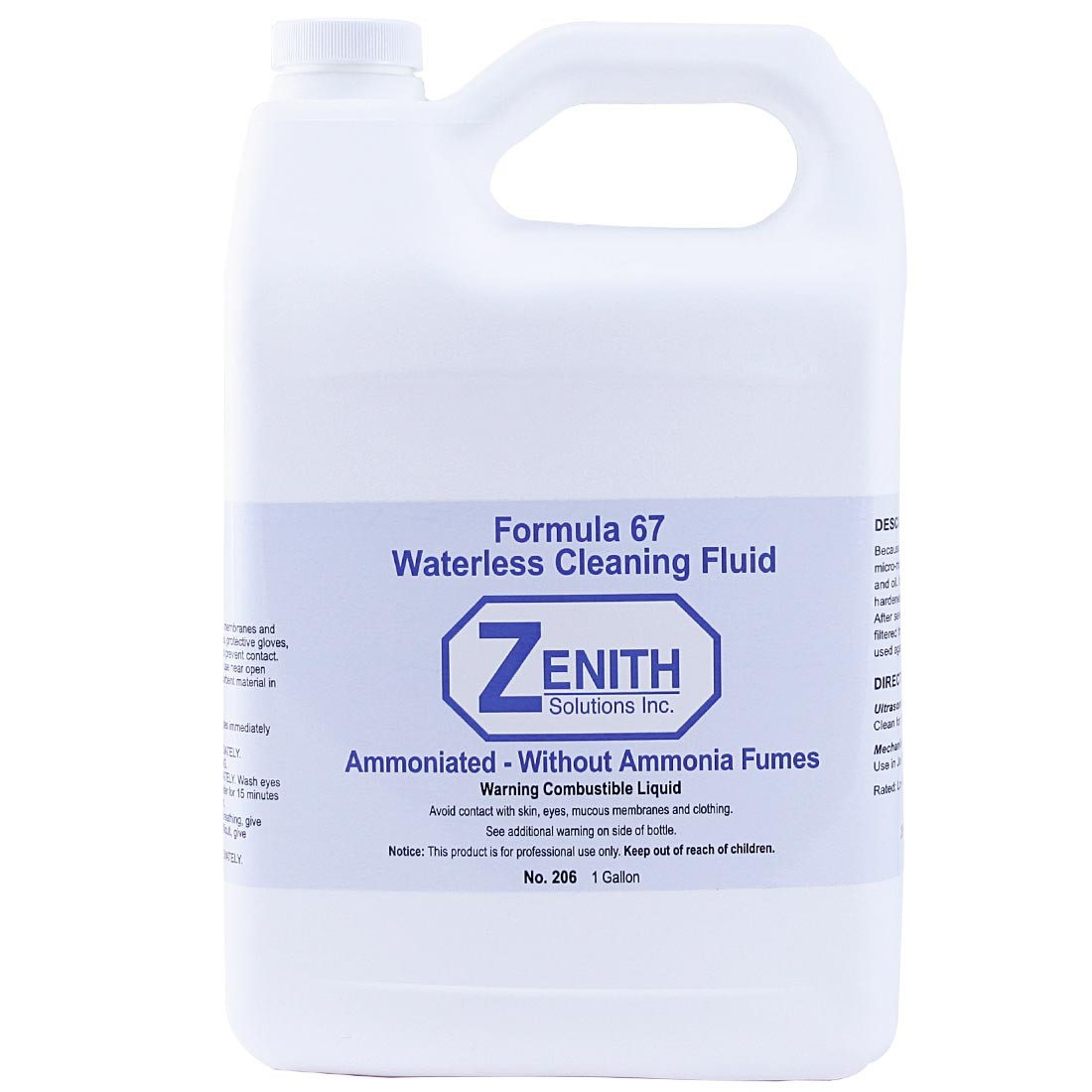 Zenith Formula 67 Watch and Clock Cleaning Solution 1 Gallon Time Connection II, Inc
