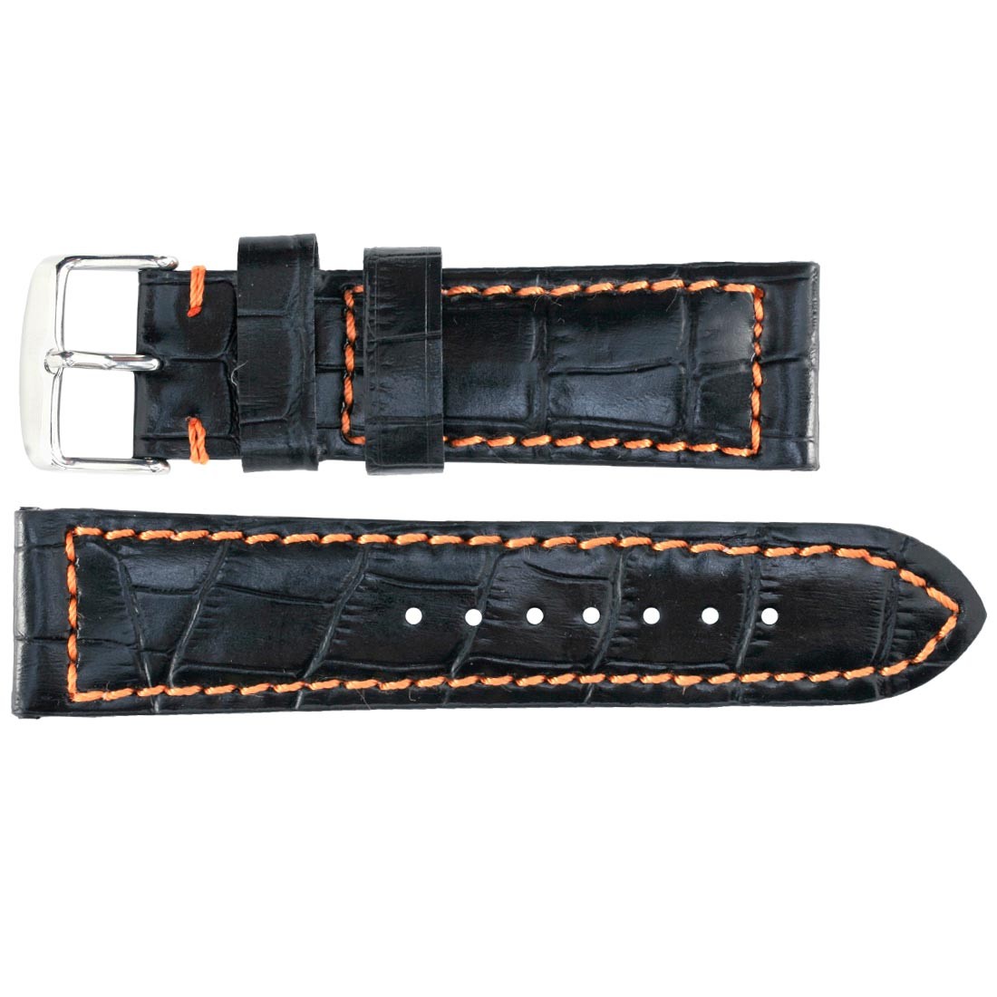 Banda No. 117 Alligator Grain Fine Leather Straps (18mm~30mm)