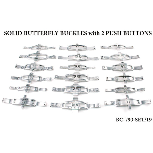 Solid Butterfly Buckles with 2 Push Buttons