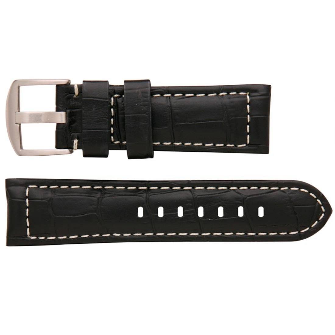 Replacement Black Leather Strap for Panerai Watches – Time Connection