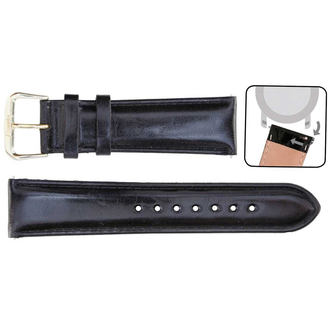 Banda No. 206 Smooth Calfskin Fine Leather Straps (18mm~22mm)