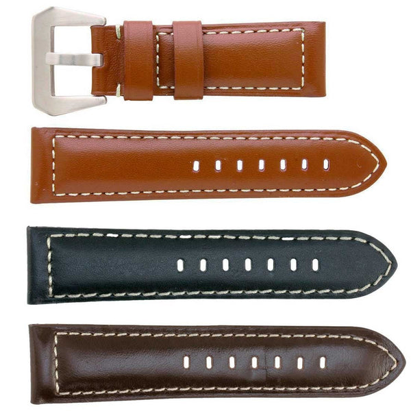 Banda No. 209 Smooth Calfskin Fine Leather Straps (18mm~24mm)
