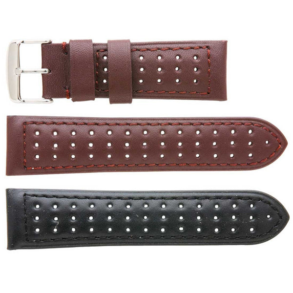 Banda No. 530 Smooth Waterproof Racing Sports Fine Leather Straps (18mm~24mm)