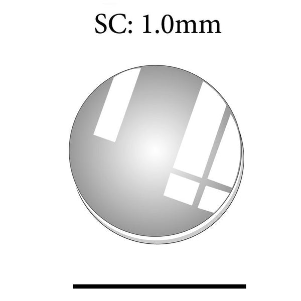 SC 1.0mm 13.0mm Thick Round Flat Sapphire Glass Crystal