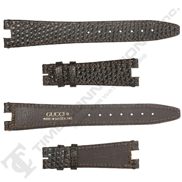 Brown Lizard Grain Leather Strap for Gucci Watches No. 200 (18mm x 14mm)