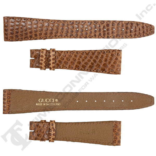 Tan Lizard Grain Leather Strap for Gucci Watches No. 206 (19mm x 14mm)