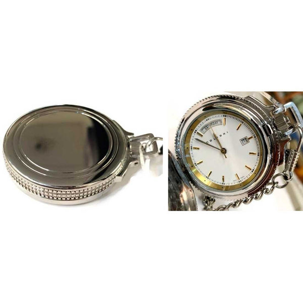 PW-204, Colibri Silver Pocket Watch Honeycomb Pattern, Colibri No numbers