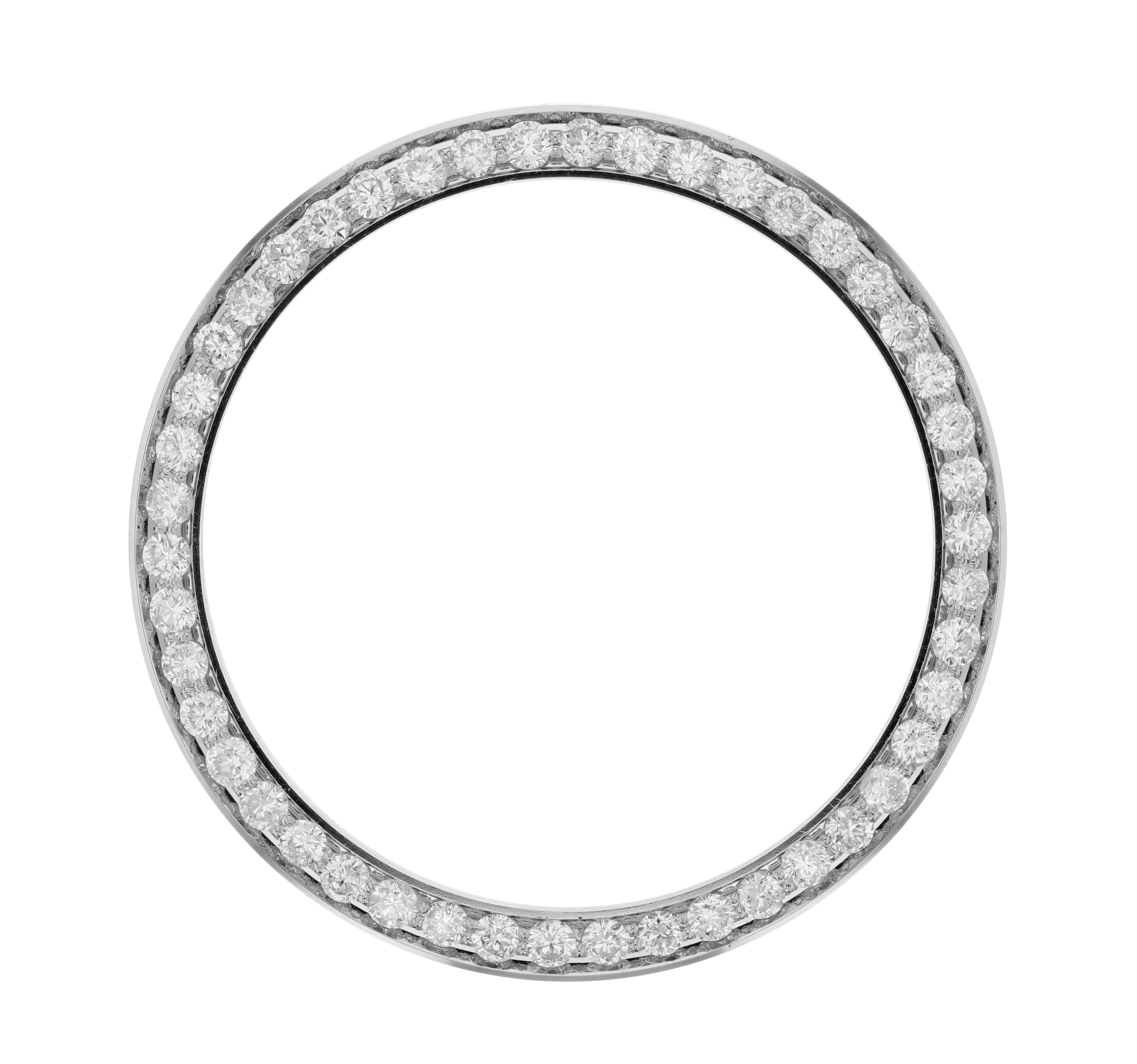 40mm Pave Two Prong 2.30ct Custom Diamond Bezel 14K White Gold