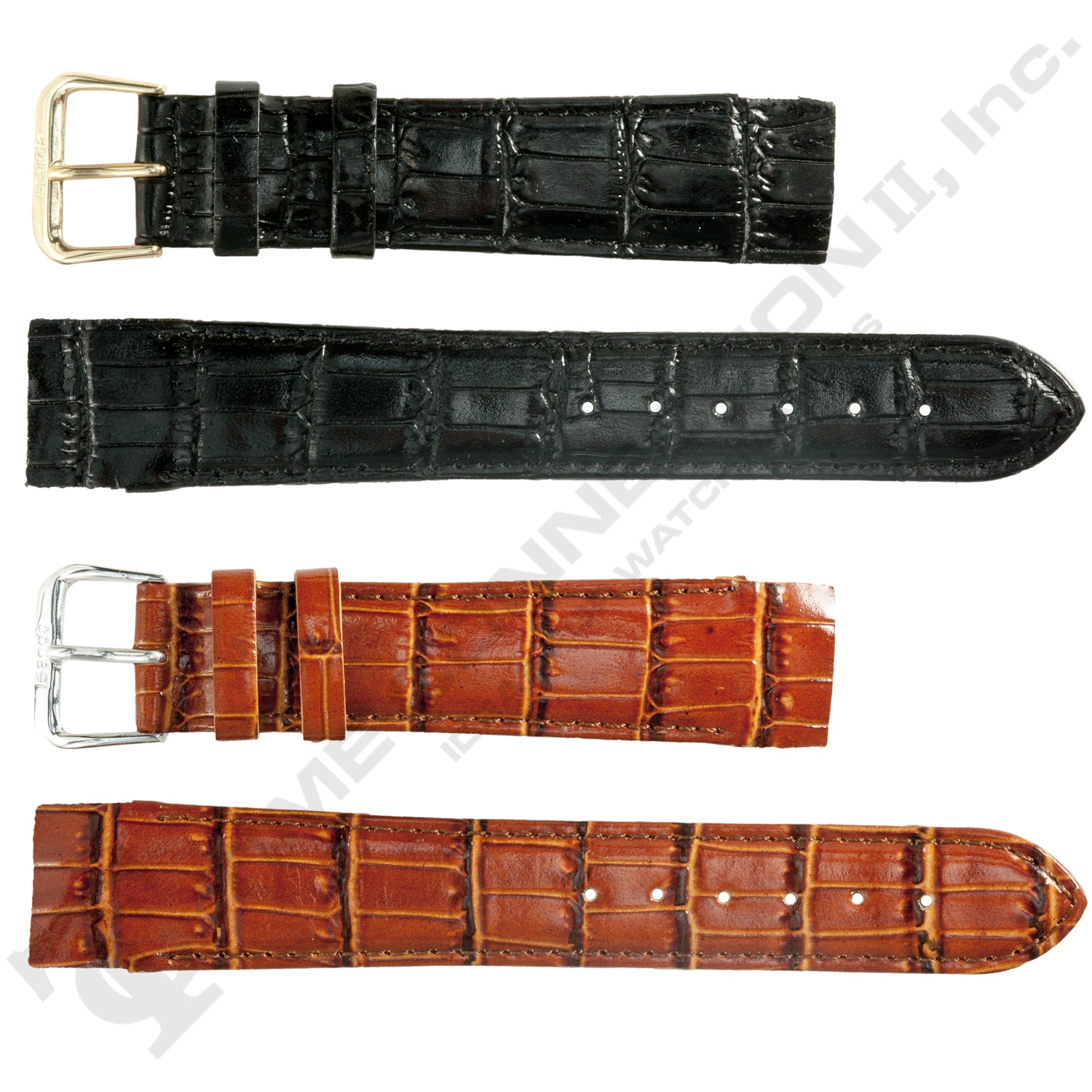 Banda No. 144 Crocodile Grain Fine Open End Leather Straps (10mm~20mm) –  Time Connection II, Inc