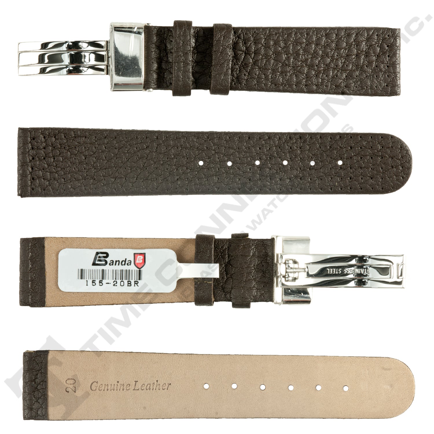 Banda No. 155 Buffalo Grain Fine Sport Leather Straps (18mm~20mm)