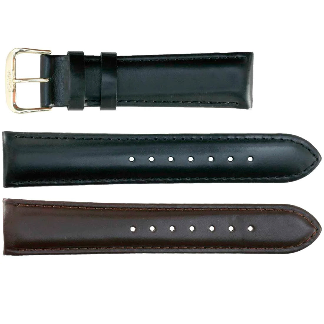 Banda No. 207 Smooth Calfskin Fine Leather Straps (18mm~22mm)