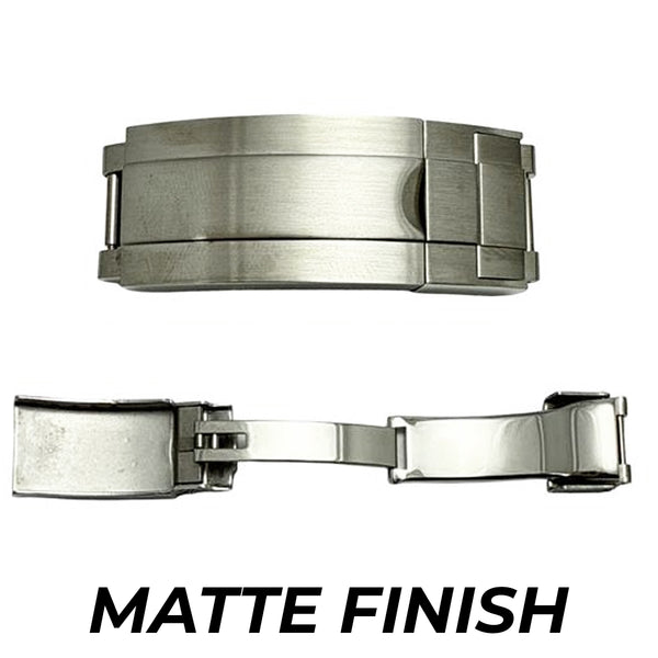 BC44, Stainless Steel Matte Finish Watch Buckle Clasp Fits Rolex (16mm)