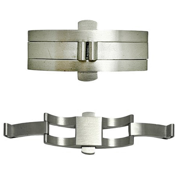 BC50, Stainless Steel Butterfly Watch Buckle with 2 Buttons Clasp Fits Cartier