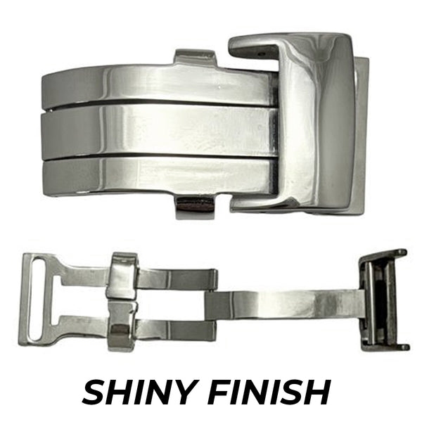 BC56, Stainless Steel Watch Shiny Finish Buckle Fits Breitling (18mm)