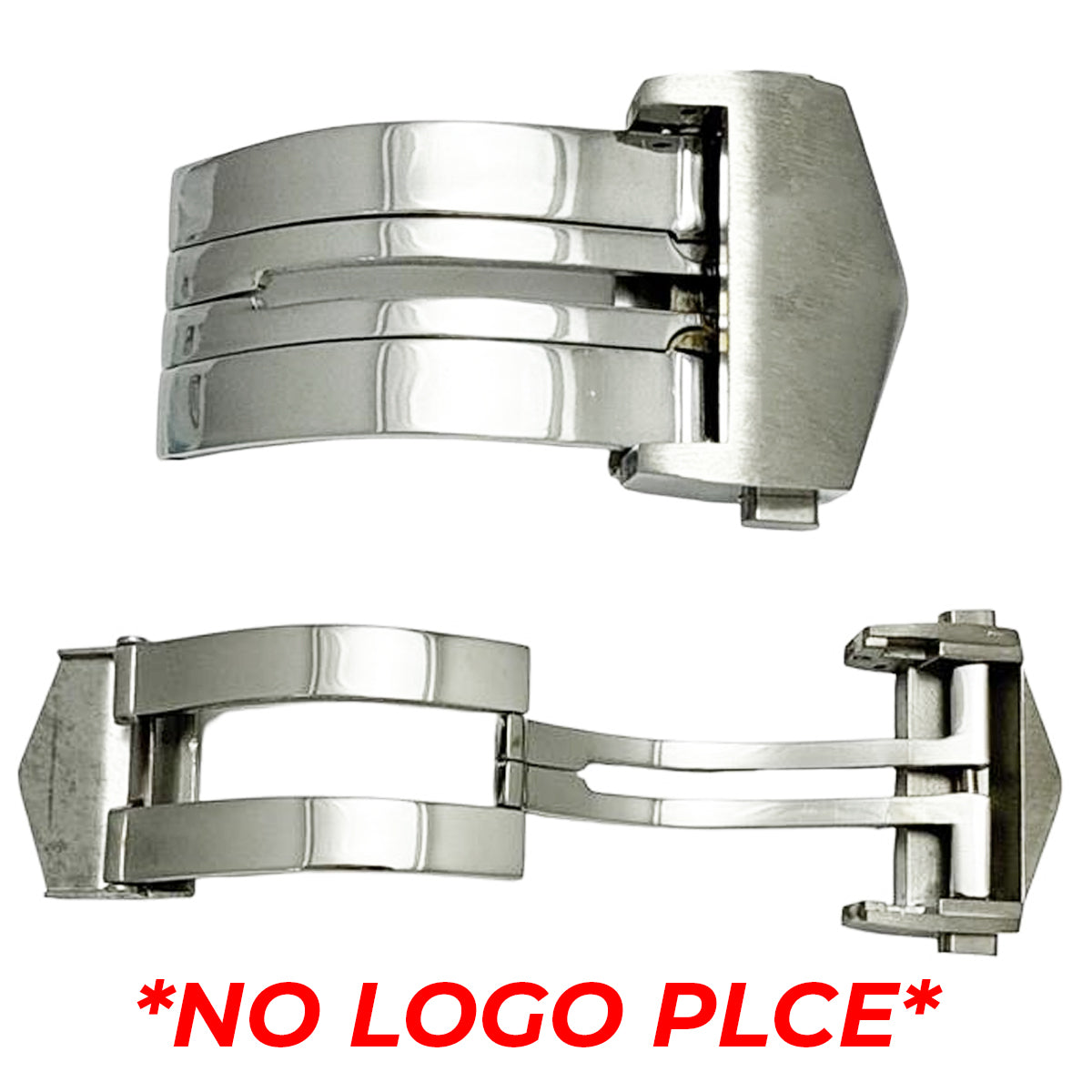 BC62, Stainless Steel Watch Shiny Finish Buckle Fits TAG Heuer (18mm~22mm)