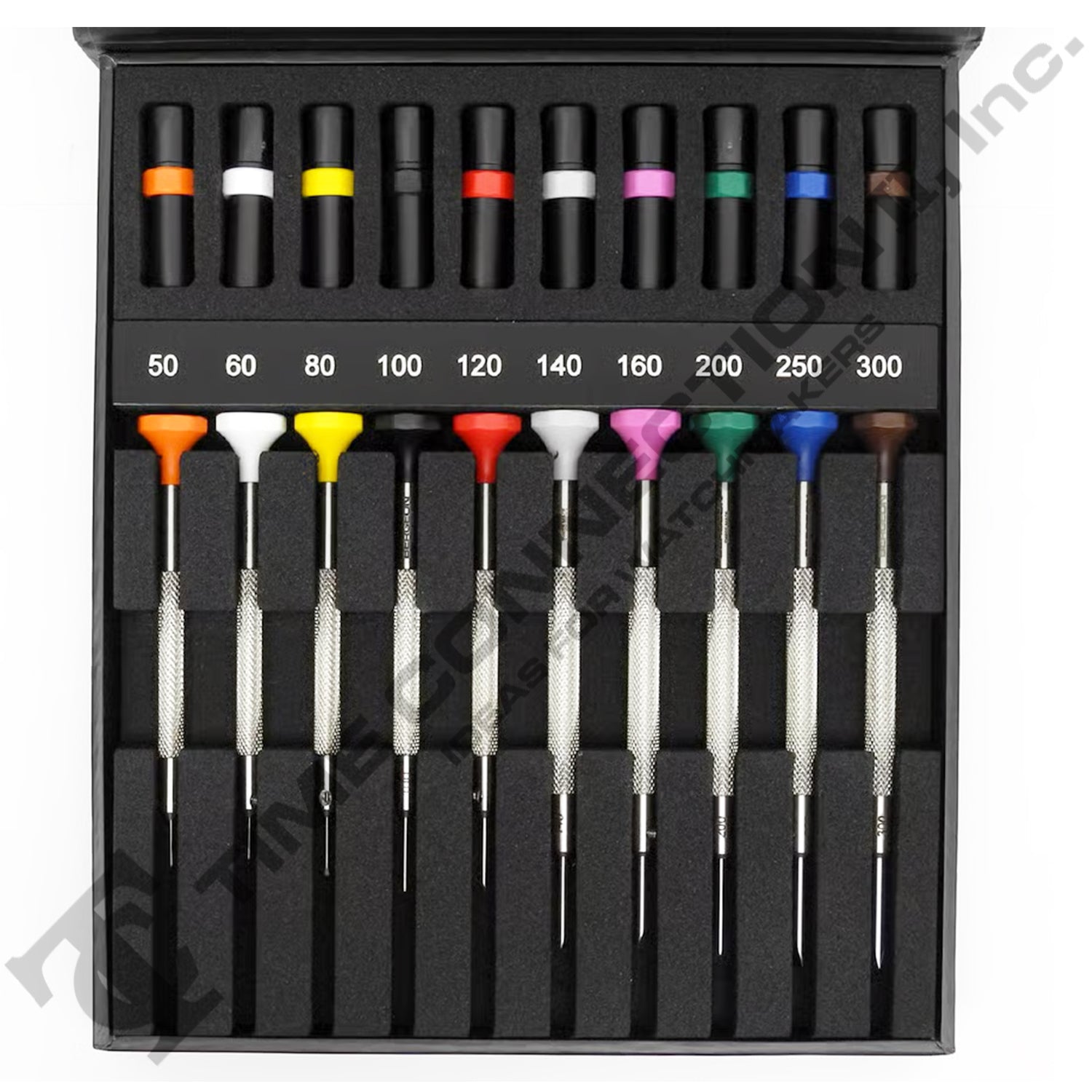 Bergeon 30081-AC10 Set Of 10 Ergonomic Screwdriver