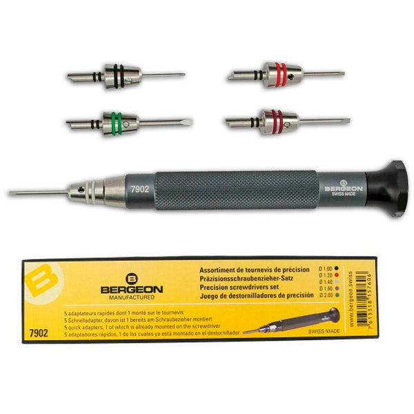 Bergeon 7902 Precision Screwdrivers and Associated Quick Adapters
