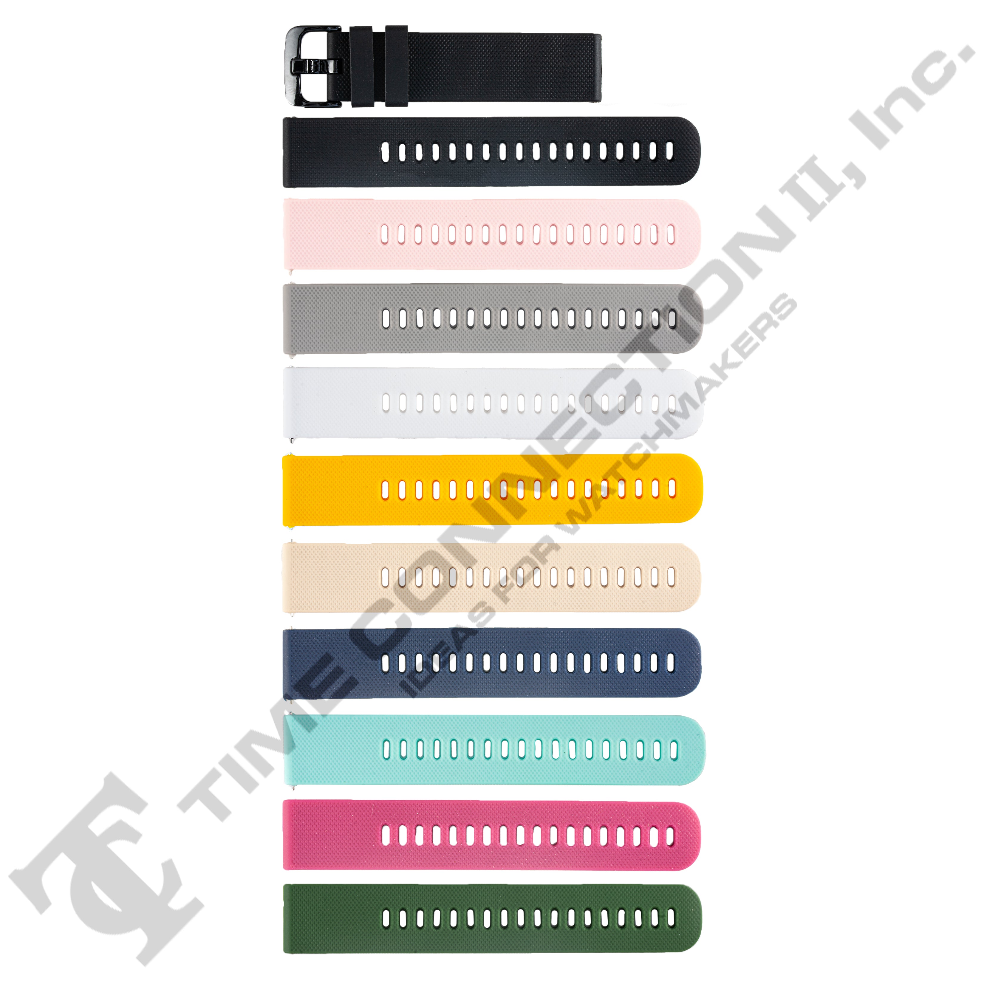 Genuine Silicone Quick Release Fashion Straps for Smart Watches (20-22mm)