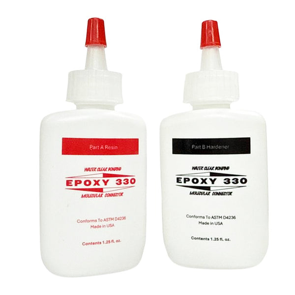 Jewelers Epoxy 330 Glue / Adhesive - Two 1.25 oz. Tubes