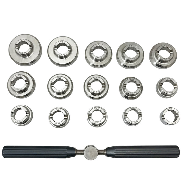 Watch Case Back Bottle Opener Kit For Breitling Removal Tool Kit with 15 Dies