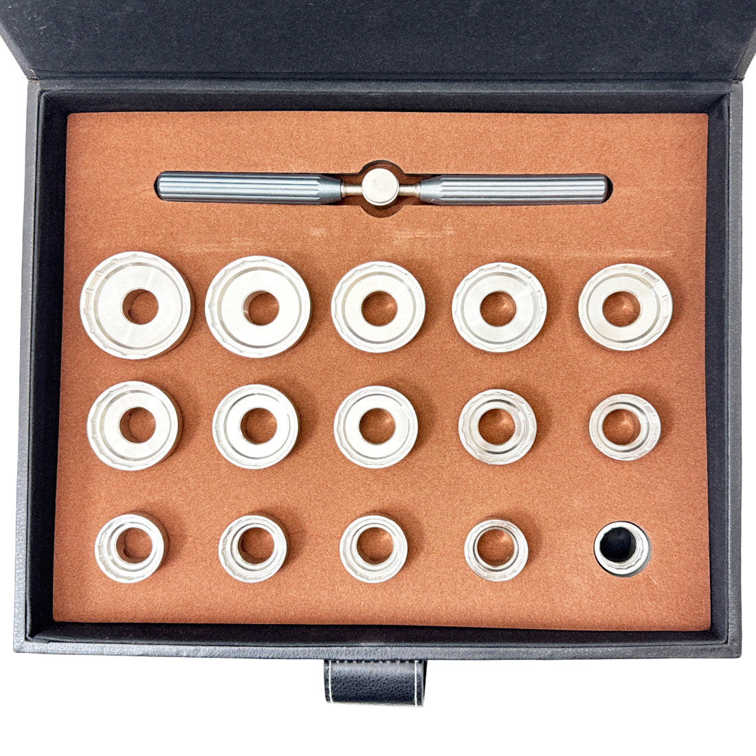 Watch Case Back Bottle Opener Kit For Breitling Removal Tool Kit with 15 Dies