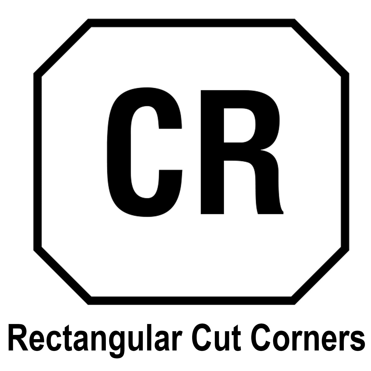G-S RECTANGULAR CUT CORNERS(CR) CYLINDER FANCY CRYSTALS - PLASTIC FLAT LOWER EDGE