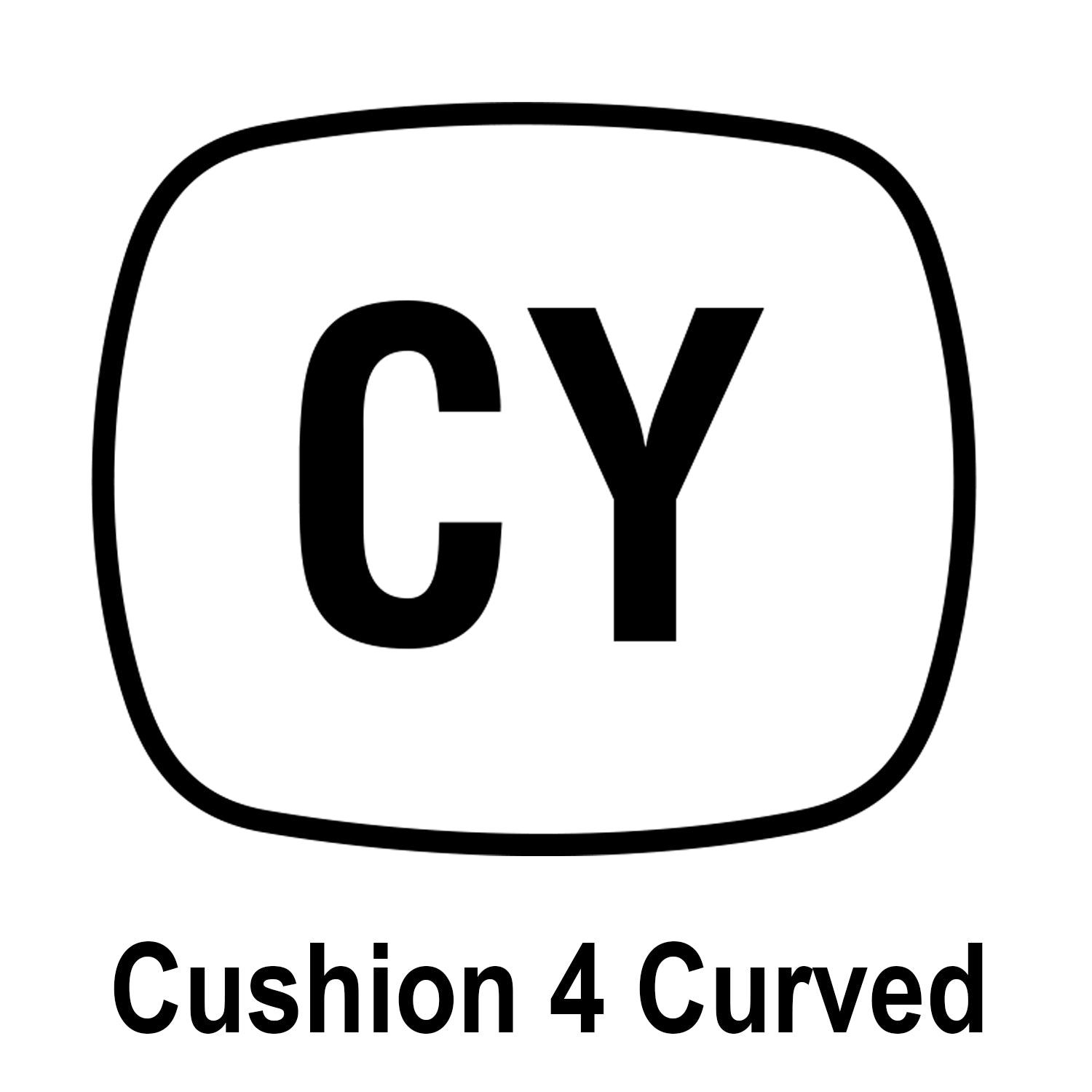 G-S CUSHION 4 CURVED (CY) CYLINDER FANCY CRYSTALS - PLASTIC FLAT LOWER EDGE