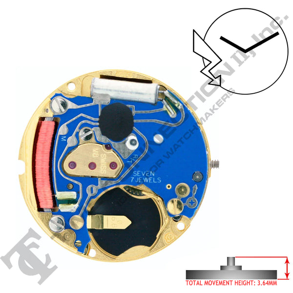 ETA 956.102 2 Hands Swiss Made Quartz Movement Ht. 3.64MM