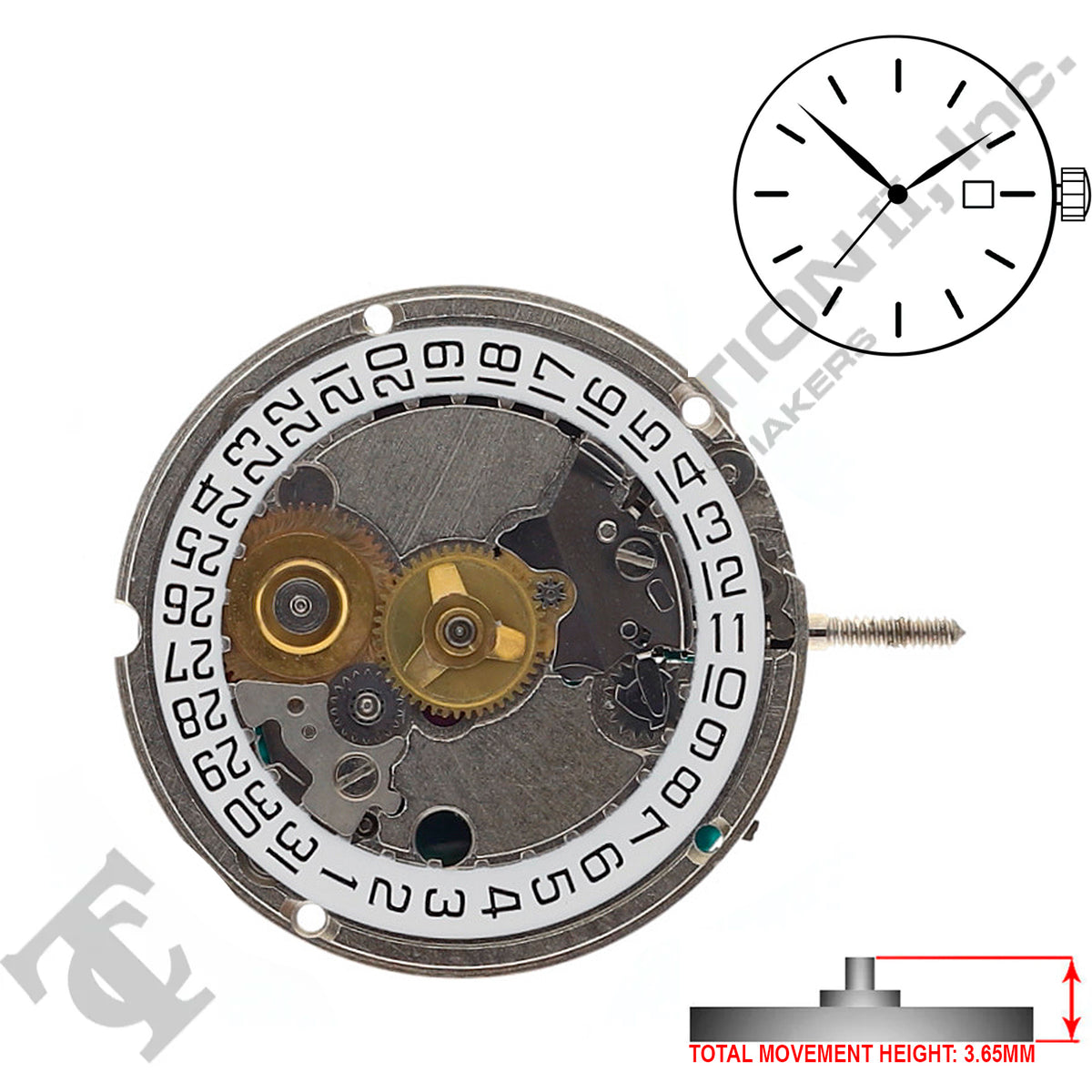 Genuine ETA 956.612 Swiss Quartz Watch Movement – NEW, With Tags