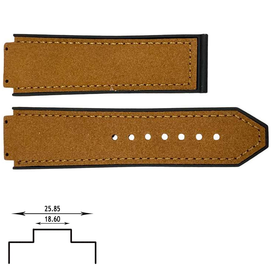 Classic Leather Watch Band for For Hublot Classic Fusion (19mm x 26mm)