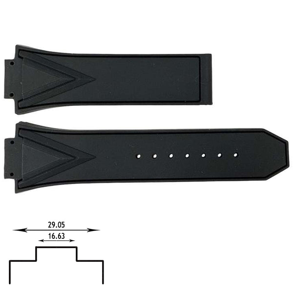 Silicone Watch Band for For Hublot Big Bang Sang Bleu Classic Fusion (17mm x 29mm)