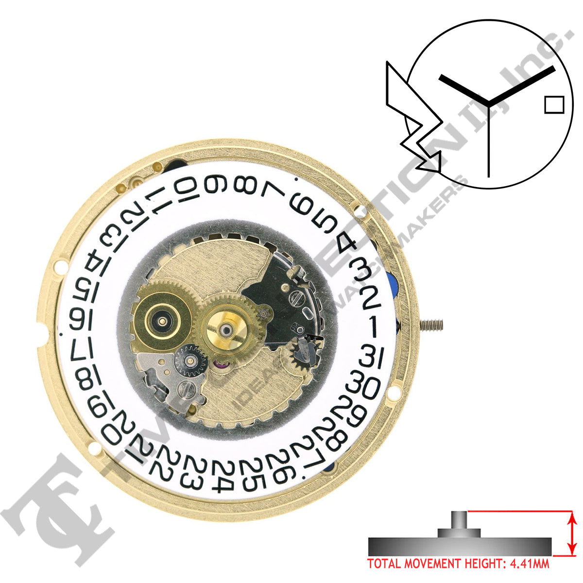 ETA 955.412 3 Hands Swiss Made Quartz Movement (Various Dates)