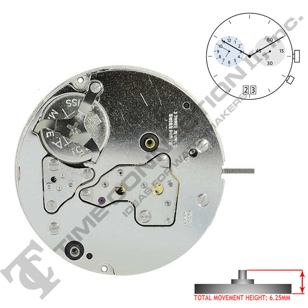 Harley Ronda 4120.B 2 Hands Quartz Movement Ht. 6.25MM