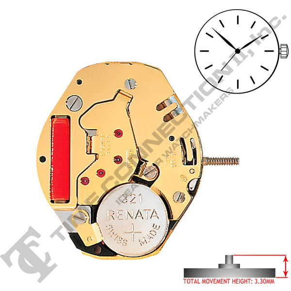 Harley Ronda 1063 3 Hands Swiss Made Quartz Movement Ht. 3.05MM