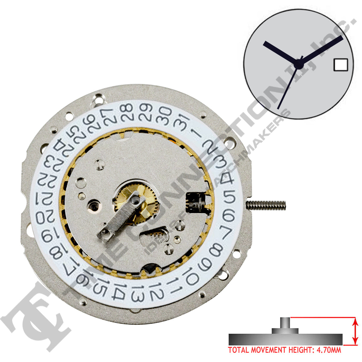 Harley Ronda 705 3 Hands Quartz Movement (Various Heights)