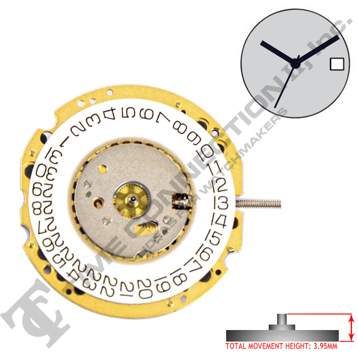 Harley Ronda 705 3 Hands Swiss Made Quartz Movement Ht. 3.95MM (Various Dates)