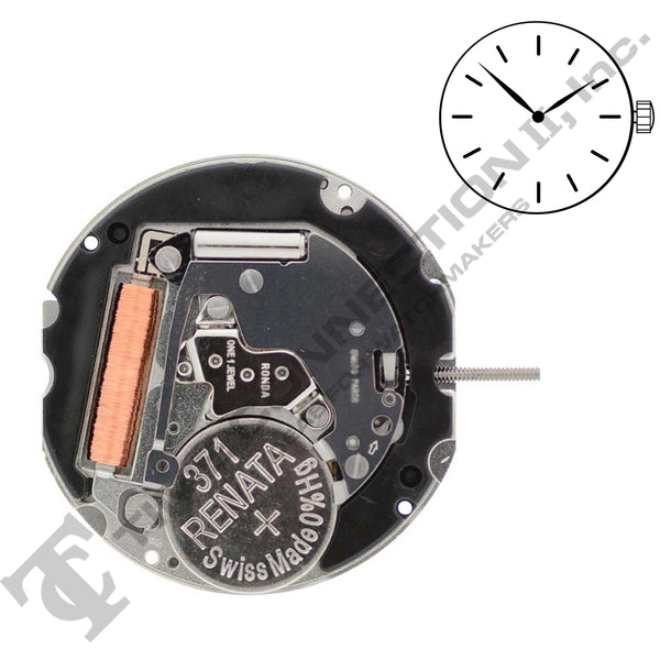 Harley Ronda 702 2 Hands Quartz Movement (Various Heights)