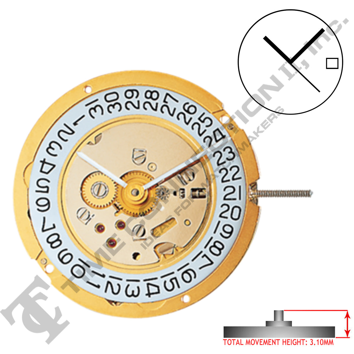 Harley Ronda 1006 2 Hands Swiss Made Quartz Movement Ht. 3.10MM (Various Dates)