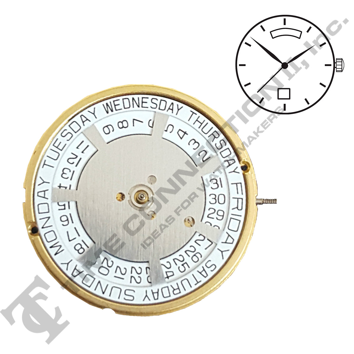 ETA 255.122 3 Hands Swiss Made Quartz Movement Ht. (Replaced ETA 255.121)