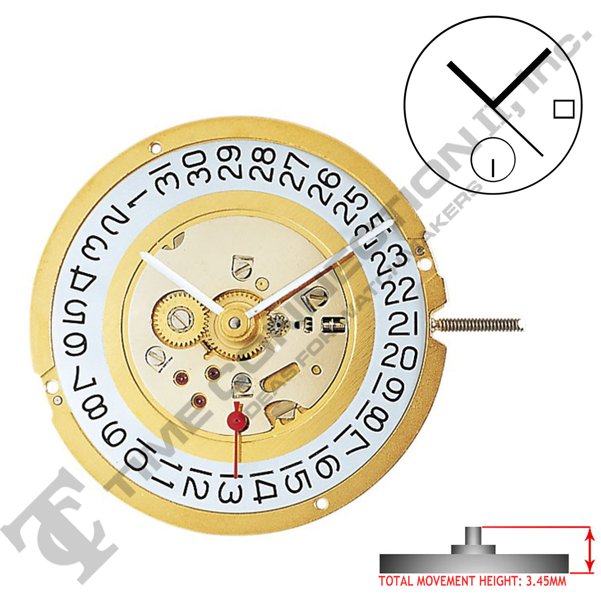 Mouvement De Montre Vintage HARLEY/RONDA 375 Quartz Suisse - Pour Pièces/restauration