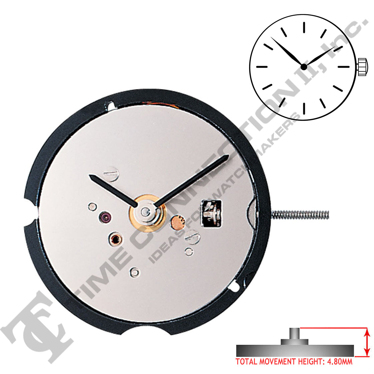 Harley Ronda 582 2 Hands Quartz Movement (Various Heights)